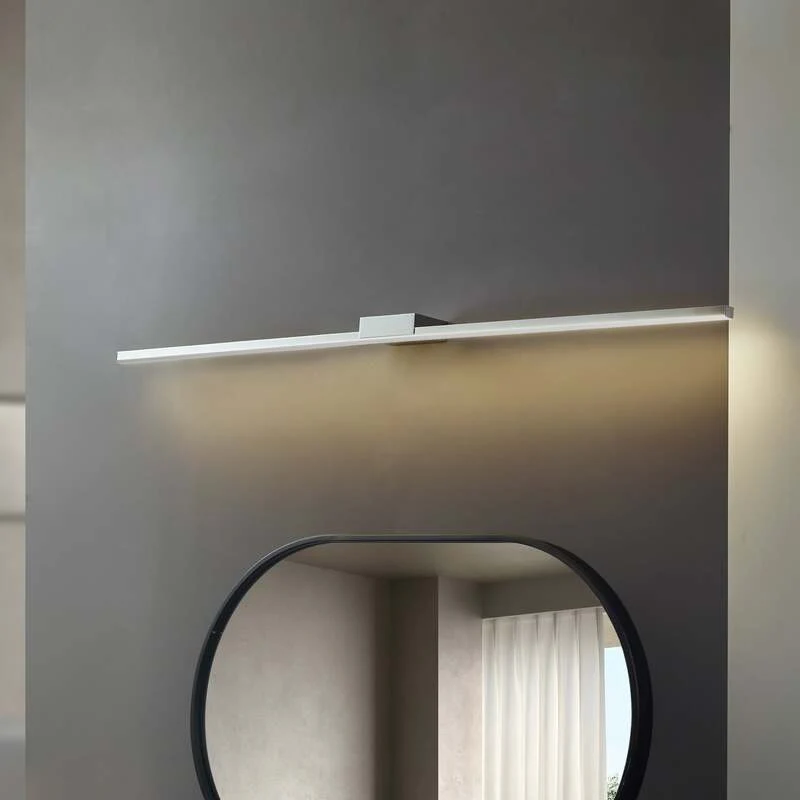 B-Ware Lucande LED-Spiegellampe Kivana Wandleuchte chrom 120cm IP44 Badezimmerlampe