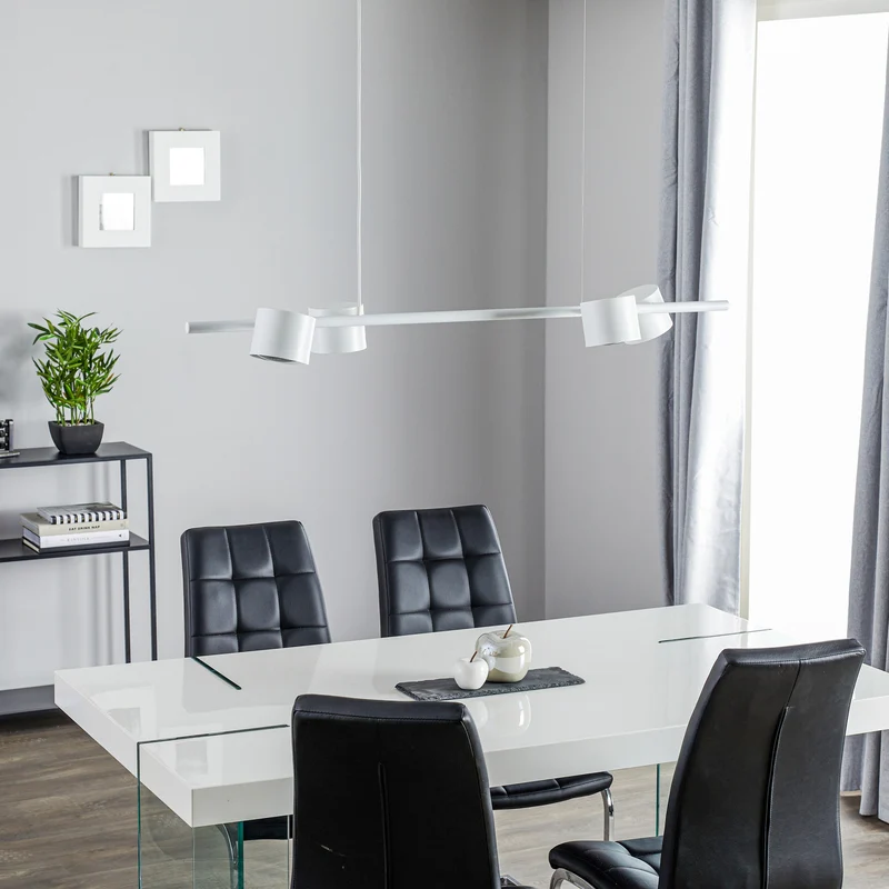 B-Ware Euluna Hängeleuchte Bot LED Pendelleuchte dimmbar vierflammig weiß 121x34cm