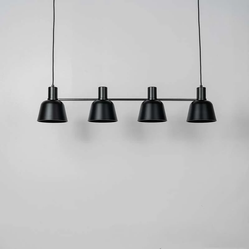 B-Ware Lucande Hängeleuchte Servan LED Pendelleuchte 4-flammig dimmbar schwarz 101,5cm