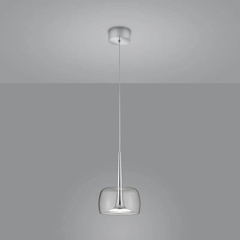 LED Hängelampe Flute Chrom