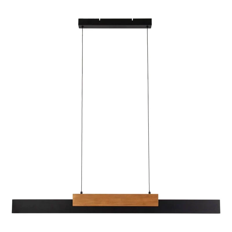B-Ware Näve Pendelleuchte Hängeleuchte LED Wiebke schwarz Holz dimmbar Lampe SIEHE TEXT