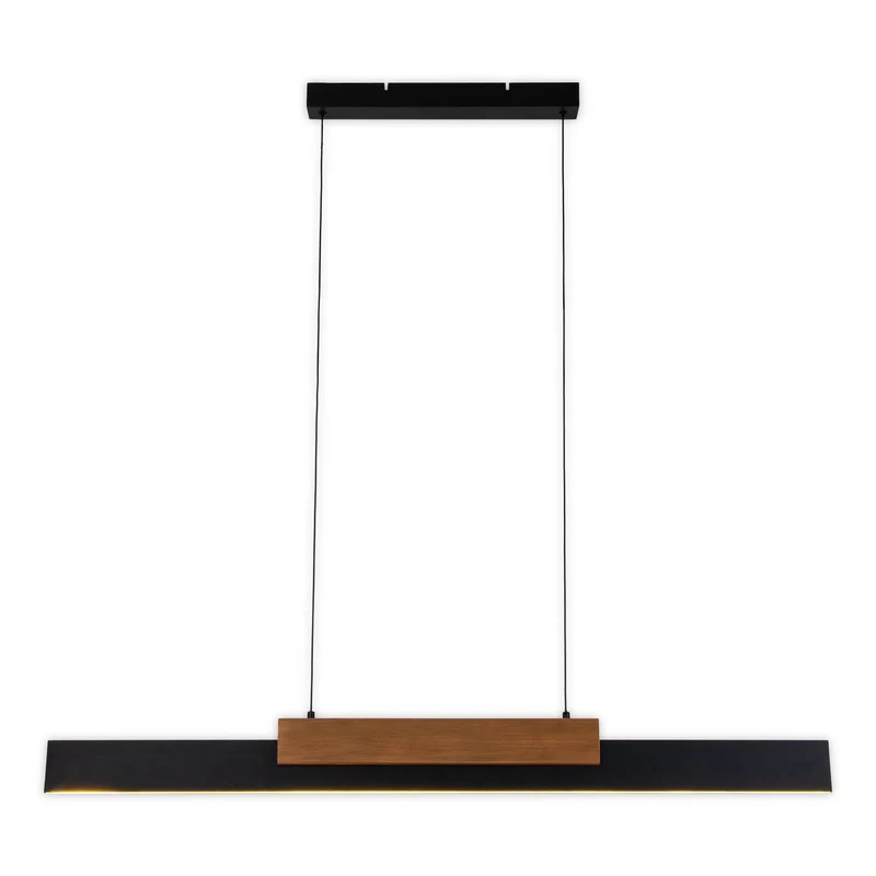 B-Ware Näve Pendelleuchte Hängeleuchte LED Wiebke schwarz Holz dimmbar Lampe SIEHE TEXT
