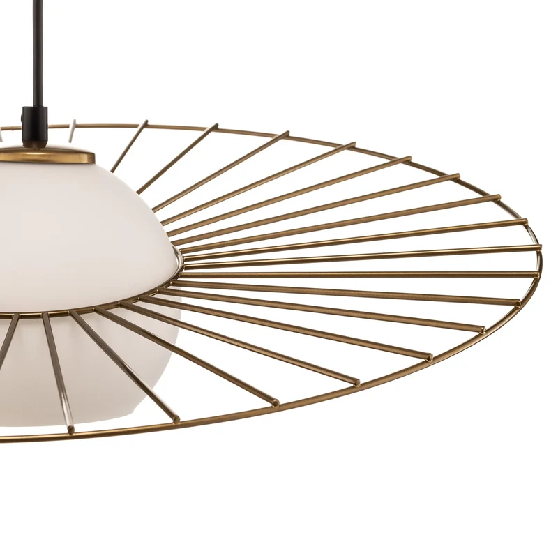 B-Ware SIGMA Hängeleuchte Sol 1 ein Glas mit goldenem Kranz Deckenlampe Lampe Leuchte