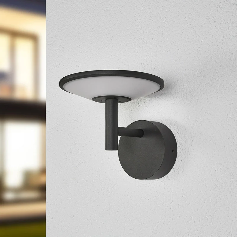 B-Ware Lucande Außenwandleuchte Wandlampe LED Außenleuchte anthrazit Aluminium IP65