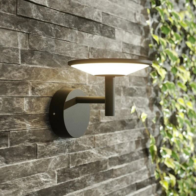 B-Ware Lucande Außenwandleuchte Wandlampe LED Außenleuchte anthrazit Aluminium IP65