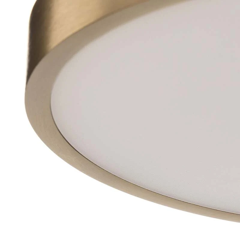 B-Ware Bully Deckenleuchte Lampe LED Aluminium Acryl altmessing weiß warmweiß rund 24 c