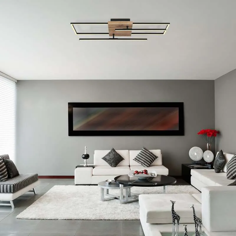 B-Ware Globo LED-Deckenleuchte Deckenlampe Lampe Leuchte Hängelampe Kendra Länge 80 cm