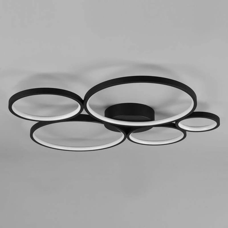 B-Ware Trio Lighting Deckenleuchte Deckenlampe Rondo LED schwarz matt Switch Dimmer
