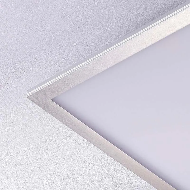 B-Ware Lindby LED Panel Deckenleuchte Deckenlampe CCT Fernbedienung weiß silber 62 cm