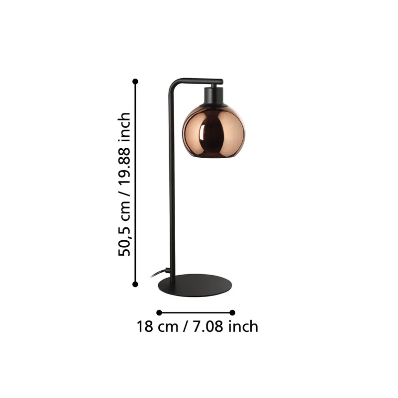 B-Ware Eglo Stars Of Light Tischlampe Tischleuchte Cordoba Glas kupfer schwarz E27 LED