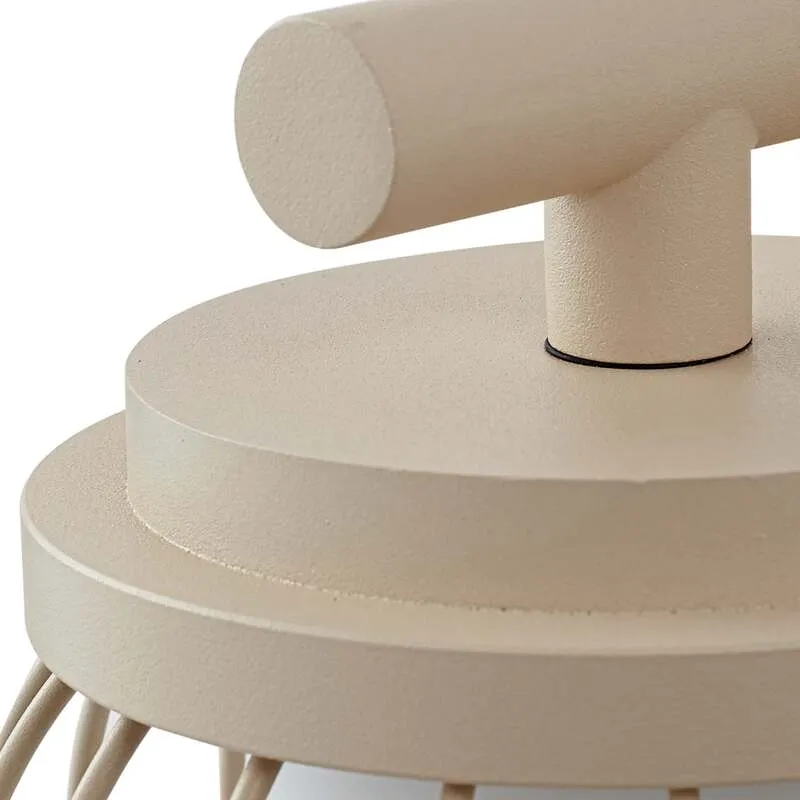 B-Ware Lucande Außenwandleuchte Chandan LED Gartenlampe Wandleuchte beige IP44 30cm