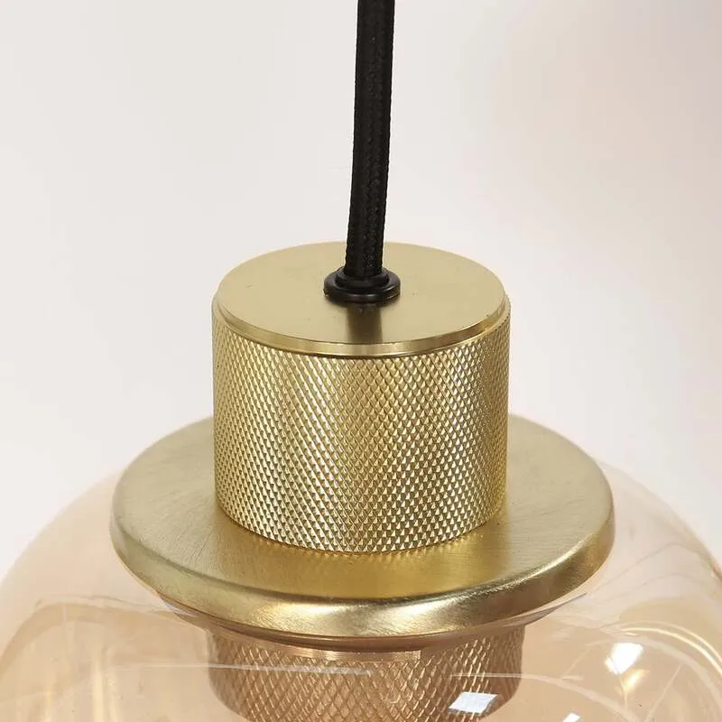 B-Ware Steinhauer Hängeleuchte Reflexion 9-flammig LED Pendelleuchte dimmbar messing
