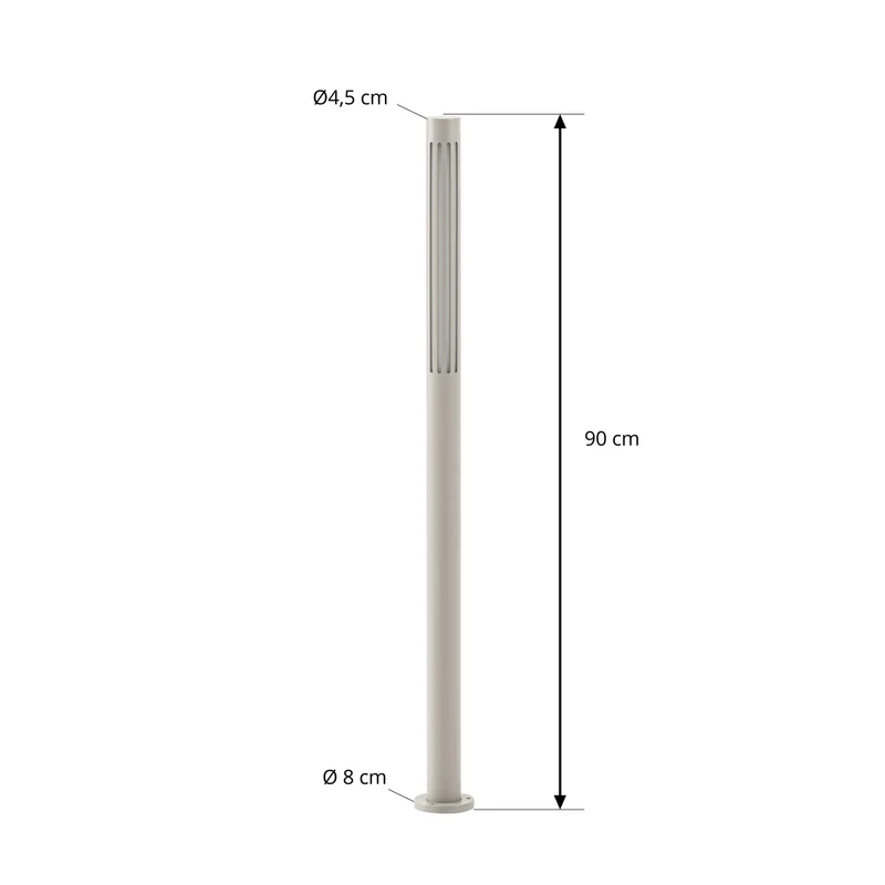 B-Ware Lindby Wegeleuchte Gartenlampe LED Außenleuchte Fjorya grau IP65 90 cm Warmweiß