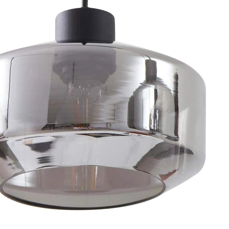 B-Ware Lindby Hängeleuchte Hildur 4-flg 115 cm rauchgrau Glas dimmbar E27