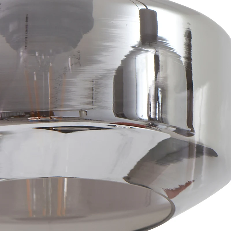 B-Ware Lindby Hängeleuchte Hildur 4-flg 115 cm rauchgrau Glas dimmbar E27