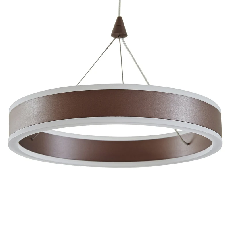 B-Ware Lucande LED-Hängeleuchte Kolo 2-flg dimmbar braun Eisen 21,6 W warmweiß