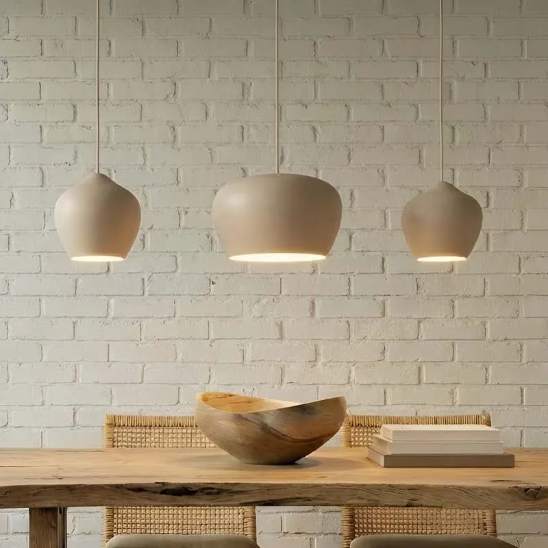 B-Ware Lucande Hängeleuchte Malisa beige 3-flammig Metall 90 cm dimmbar E27