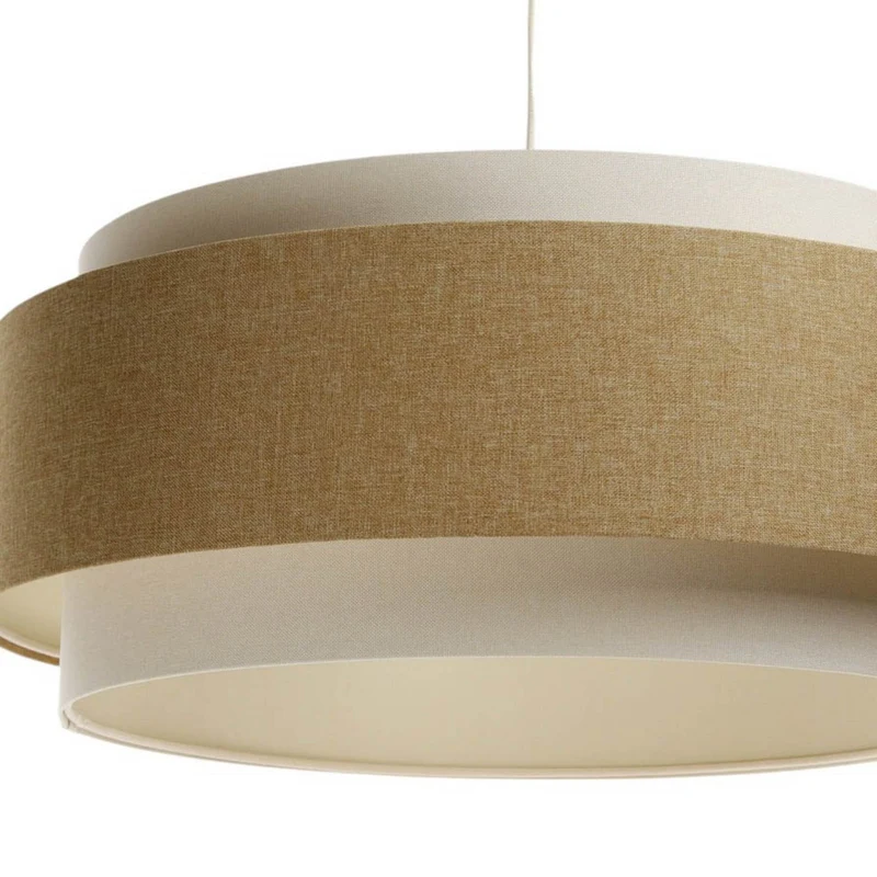 B-Ware Hängeleuchte Boho Elegant Pendelleuchte Textil Lampe beige creme Ø 60 cm E27 LED