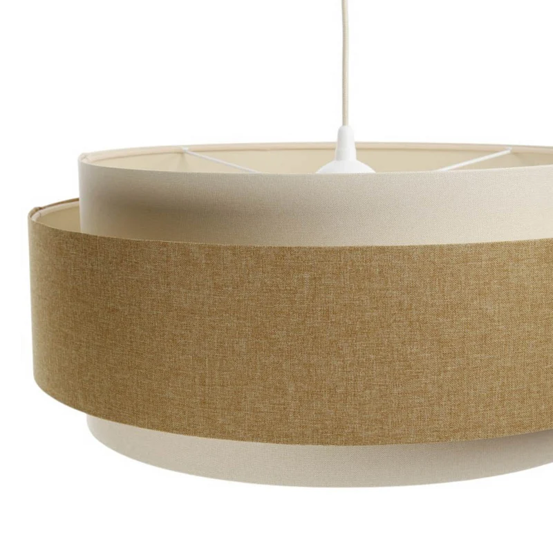B-Ware Hängeleuchte Boho Elegant Pendelleuchte Textil Lampe beige creme Ø 60 cm E27 LED