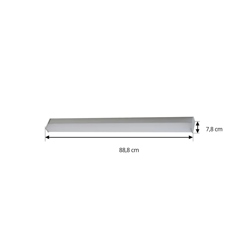 B-Ware Lindby Wandlampe Wandleuchte LED Philippa Aluminium Acryl IP44 eckig alufarben