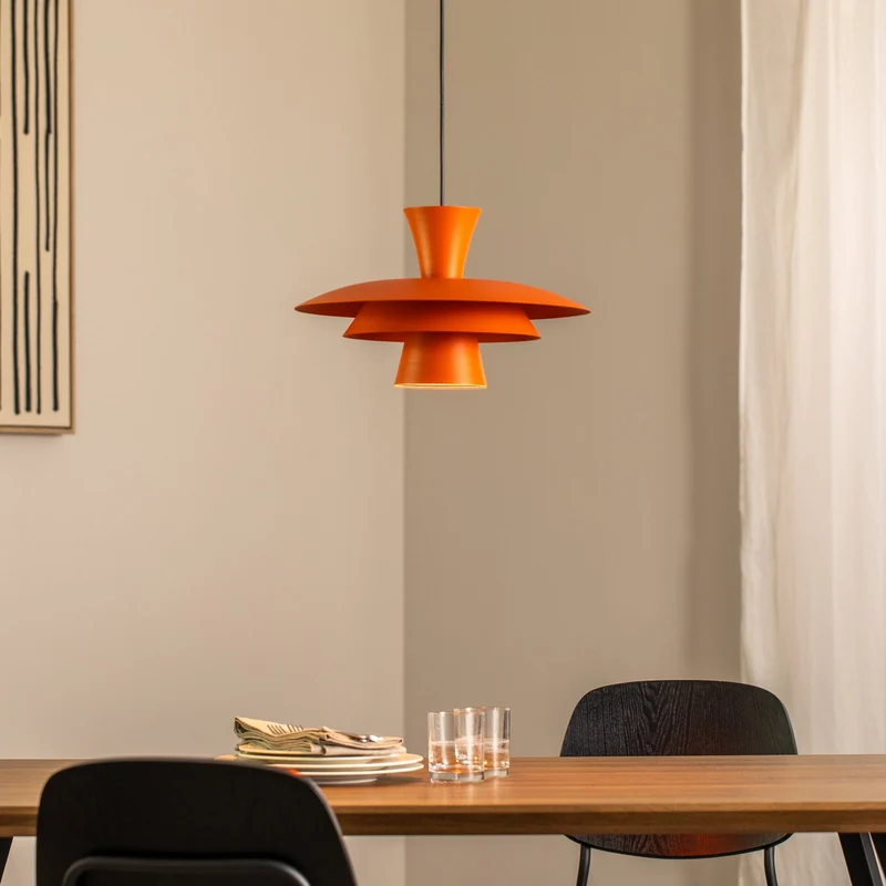 B-Ware Luminex Hängeleuchte Pendelleuchte Plato orange Stahl Lampe Leuchte E27 Ø 3866