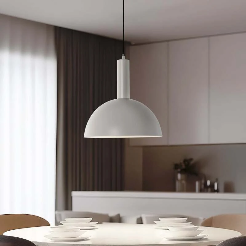 B-Ware Hängeleuchte Pendelleuchte Vitrum Cupola M Taupe Metall Lampe Dimmbar E27 LED