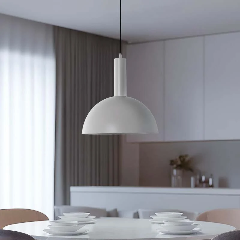 B-Ware Hängeleuchte Pendelleuchte Vitrum Cupola M Taupe Metall Lampe Dimmbar E27 LED
