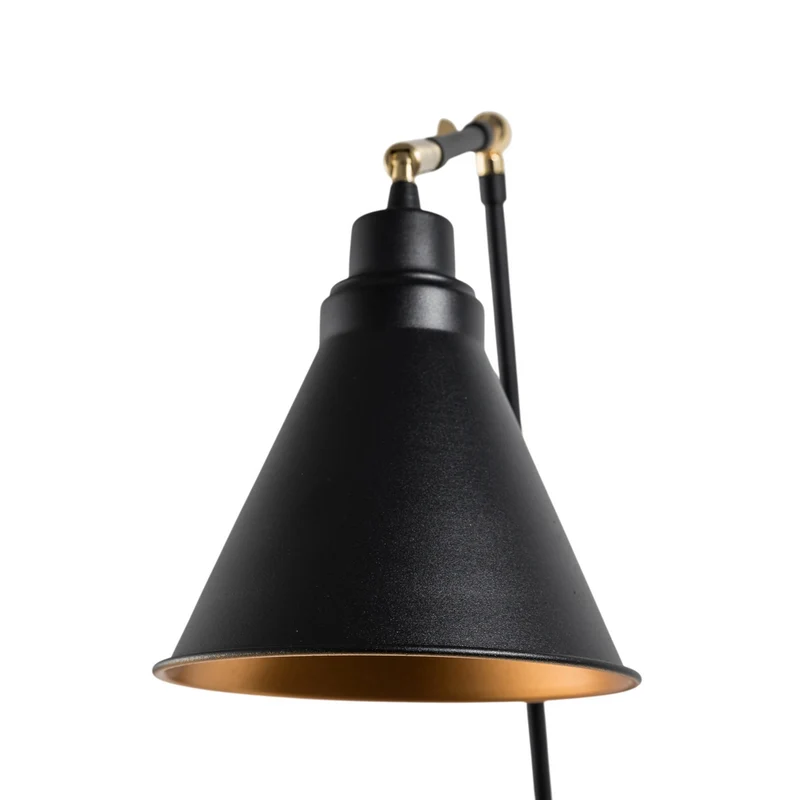 B-Ware Opviq Wandleuchte Wandlampe Berceste Metall schwarz Lampe Leuchte Beleuchtung341