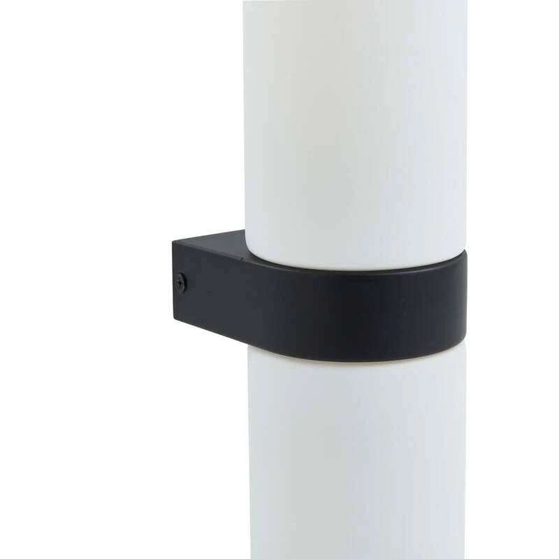B-Ware Lucande Bad-Wandleuchte Basolo LED dimmbar schwarz 31,5cm Glas Lampe Leuchte