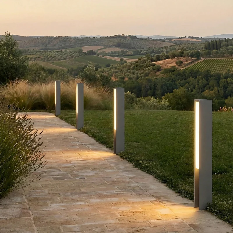 B-Ware Teerk LED-Sockelleuchte anthrazit Gartenleuchte 50cm IP65 Außenlampe Leuchte