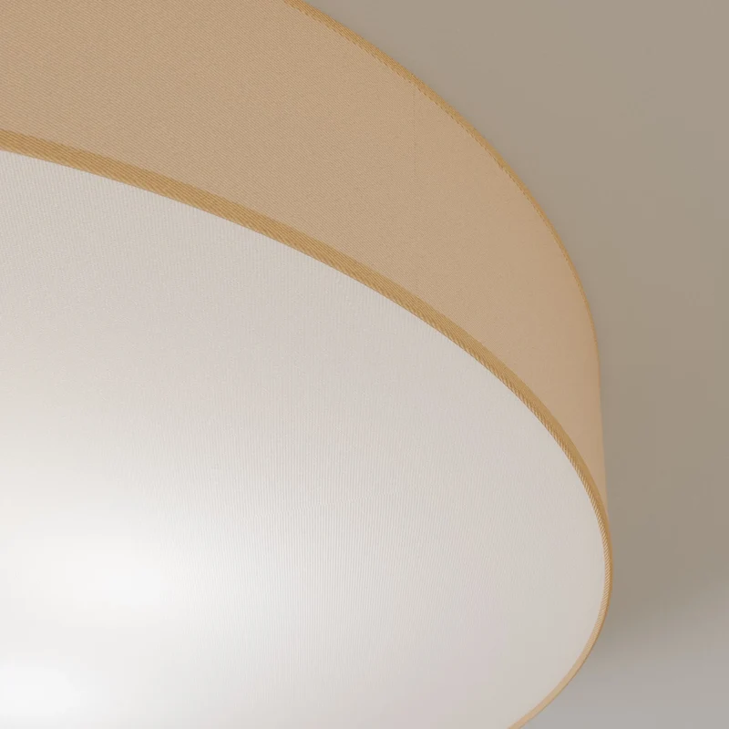 B-Ware Euluna Deckenleuchte Rondo Leuchte beige Textil Metall LED Ø80cm SIEHE TEXT