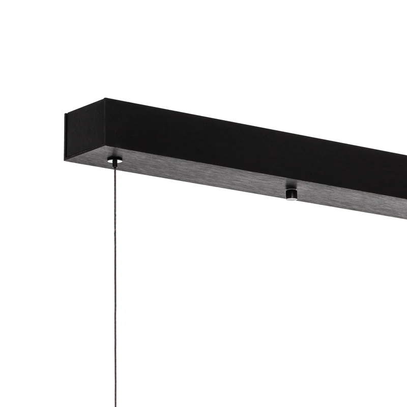 B-Ware Quitani Pendelleuchte Hängeleuchte LED Aluminium oxidiert schwarz Lysia 118 cm