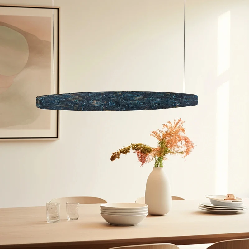 B-Ware Quitani Pendelleuchte Hängeleuchte LED Aluminium oxidiert schwarz Lysia 118 cm