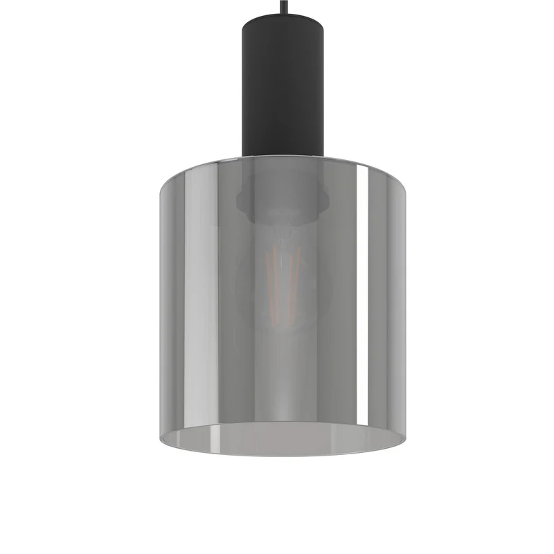 B-Ware Eglo Pendelleuchte Hängelampe Glas schwarz Lampenschirm Leuchte E27 Gorosiba