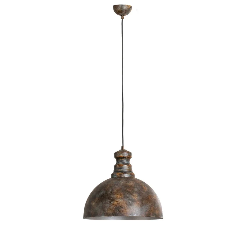 B-Ware Pendelleuchte Hängeleuchte Saglam Metall Altmessing 1-flammig Ø 40 cm E27 LED