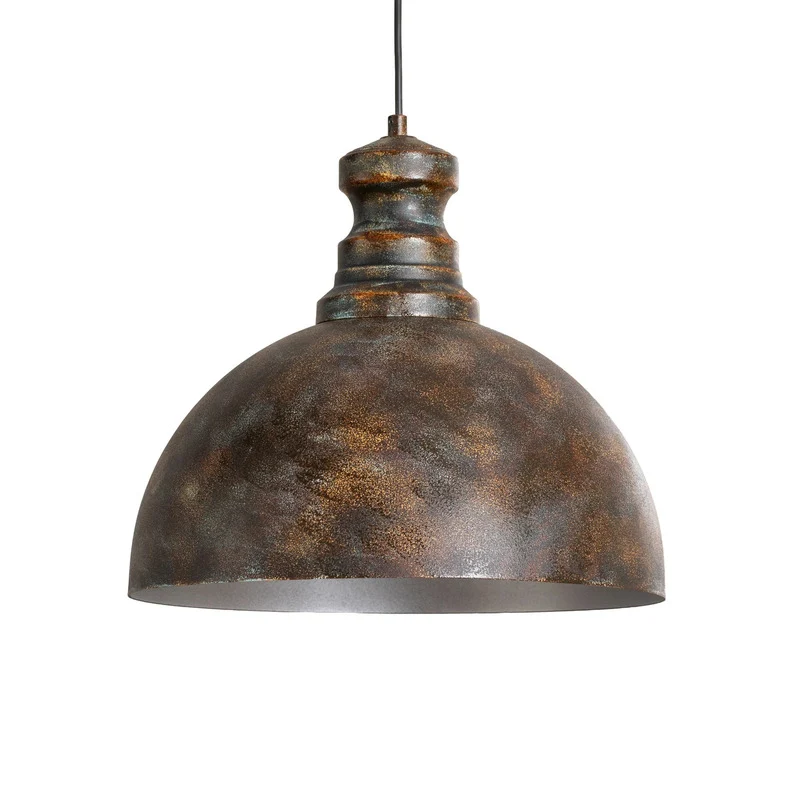 B-Ware Pendelleuchte Hängeleuchte Saglam Metall Altmessing 1-flammig Ø 40 cm E27 LED