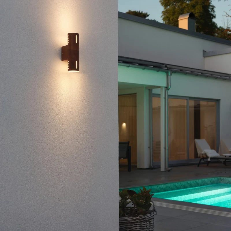 B-Ware Konstsmide Außenwandleuchte Wandlampe Cuneo Rost Außenleuchte wetterfest robust