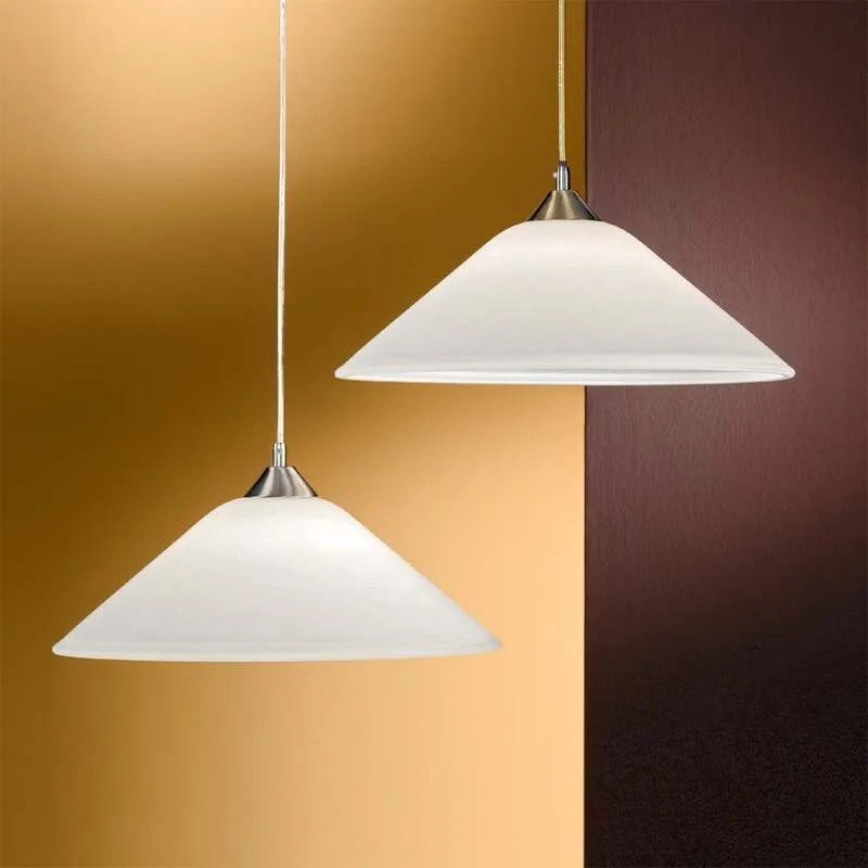 B-Ware Orion Hängeleuchte LOISA LED Pendelleuchte Lampe dimmbar nickel alabaster 17cm