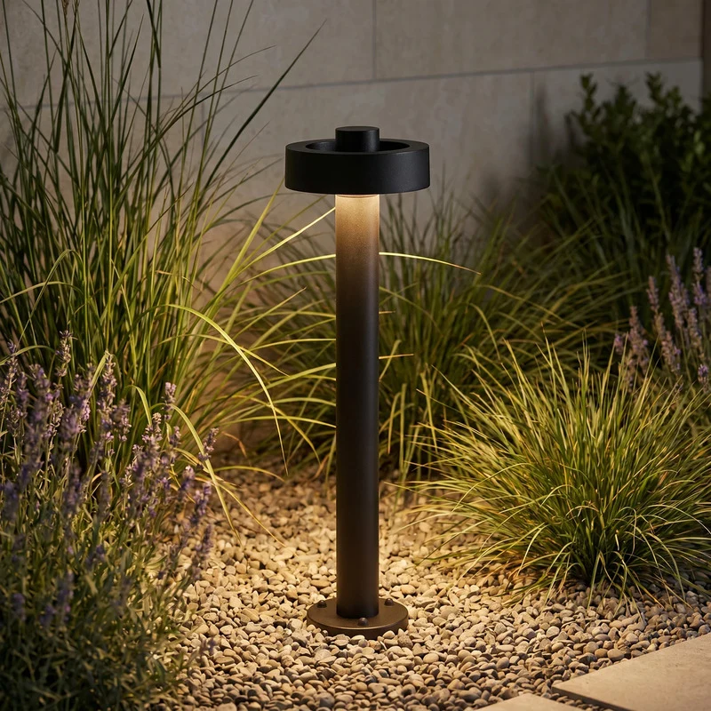 B-Ware Lucande LED Wegeleuchte Nirella Gartenleuchte Pollerleuchte schwarz 60cm CCT