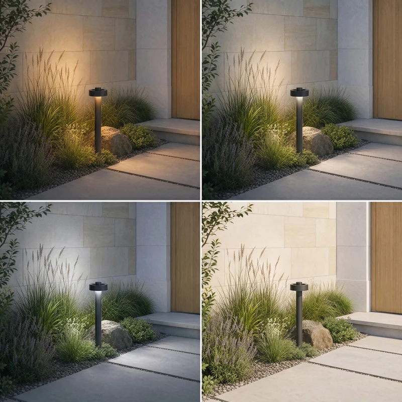 B-Ware Lucande LED Wegeleuchte Nirella Gartenleuchte Pollerleuchte schwarz 60cm CCT