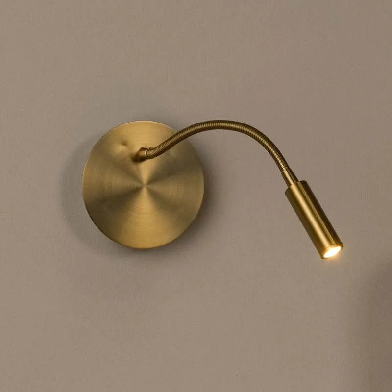 B-Ware LED-Akkuwandspot Jolijn gold matt 11 cm mit Flexarm und Magnet Lucide