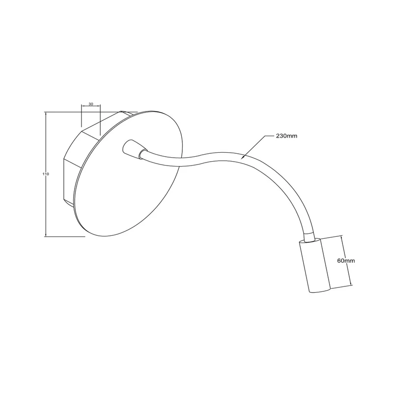 B-Ware LED-Akkuwandspot Jolijn gold matt 11 cm mit Flexarm und Magnet Lucide