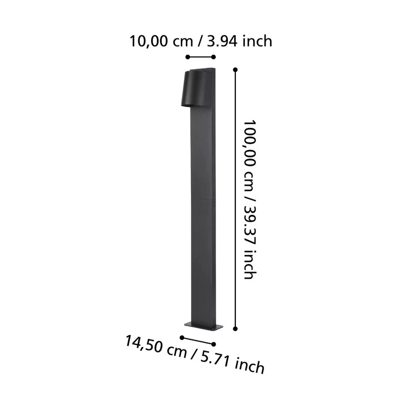 B-Ware EGLO Wegeleuchte Gartenlampe LED Stagnone schwarz Aluminium Stahl Außenleuchte