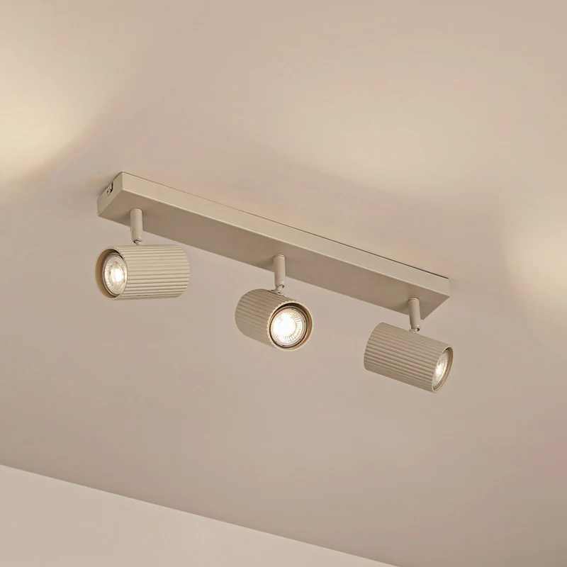 B-Ware Lindby Deckenspots Strahler Kardis beige 3-flammig Metall GU10 LED Beleuchtung