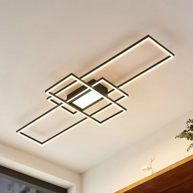 B-Ware Lindby Deckenleuchte Deckenlampe LED Caitlin anthrazit Fernbedienung CCT931