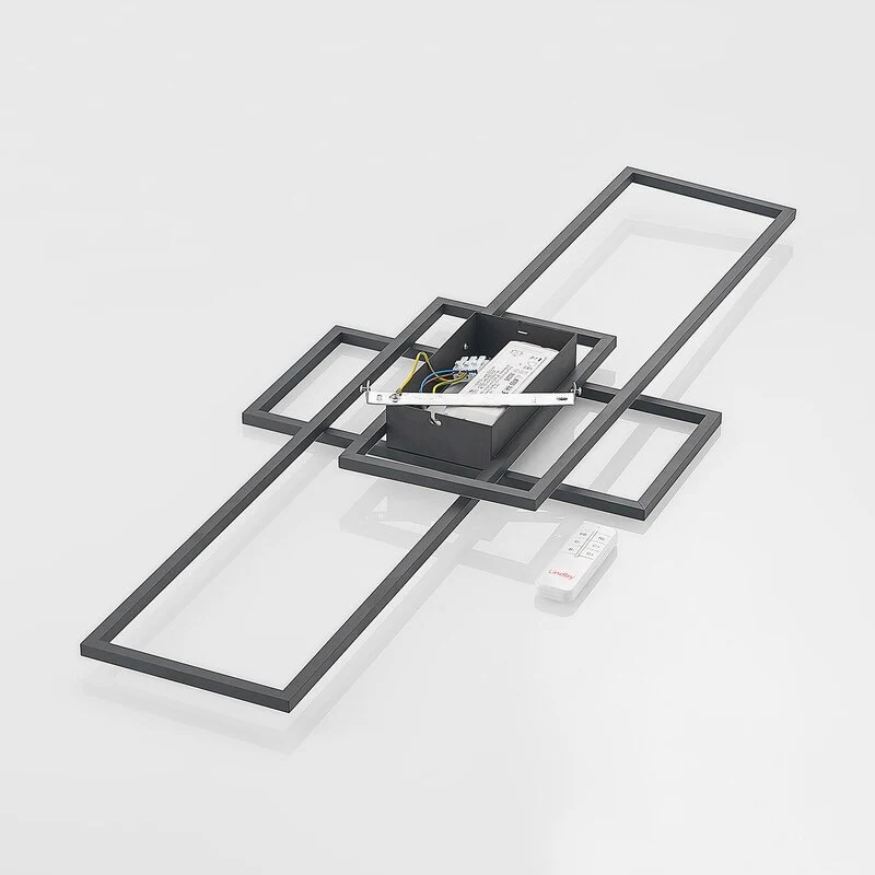 B-Ware Lindby Deckenleuchte Deckenlampe LED Caitlin anthrazit Fernbedienung CCT931
