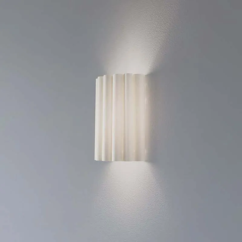 B-Ware Duolla Wandleuchte Wandlampe Aria Microfaser creme E27 LED Lampenschirm