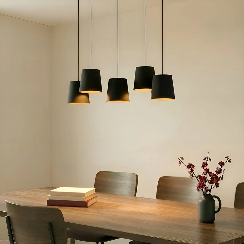 B-Ware Lucande Thamila Hängeleuchte Hängelampe Deckenlampe Leuchte Lampe schwarz Eiche