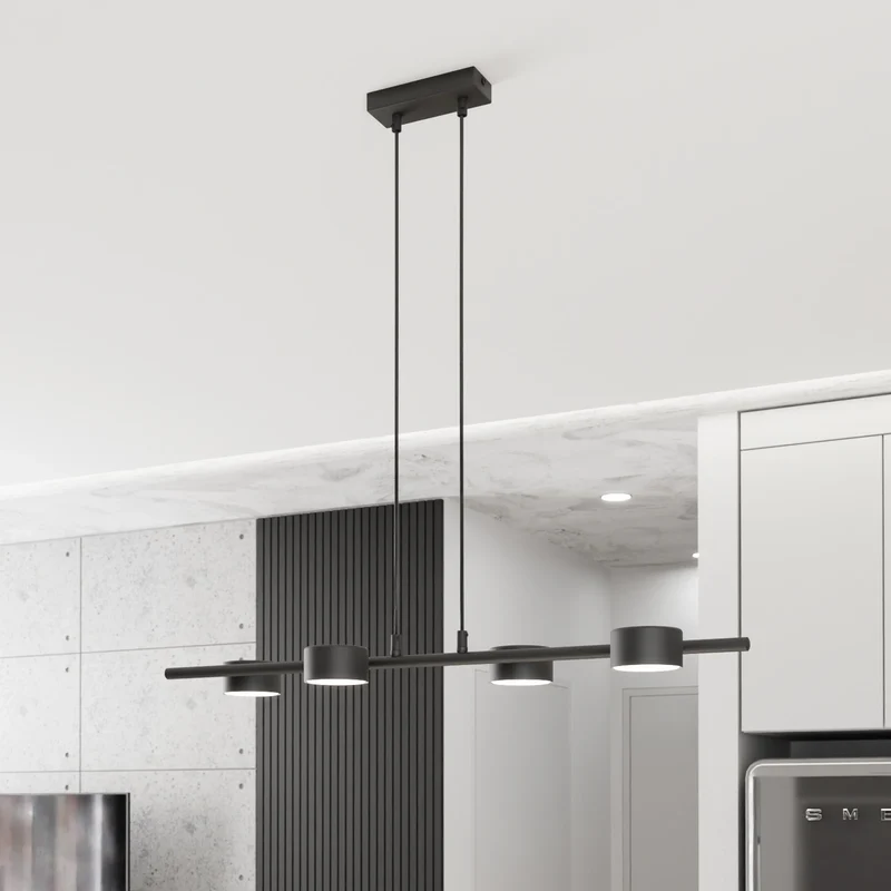 B-Ware Deckenstrahler Sora Deckenspot Schwarz Stahl 4-flammig 80 cm GX53 LED Leuchte