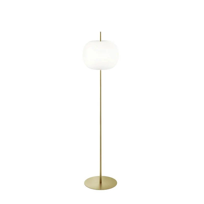 Kundalini Stehlampe Kushi XL mit Opalglasschirm 183cm Dimmbar
